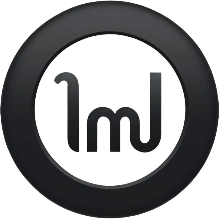 Black circle with “MB” written on in the middle of it. Nothing else emoji