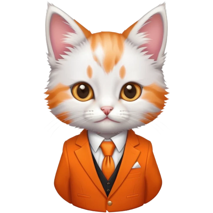kitten in a suit emoji
