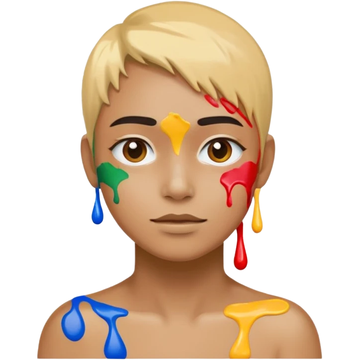 paint drop on face  body emoji