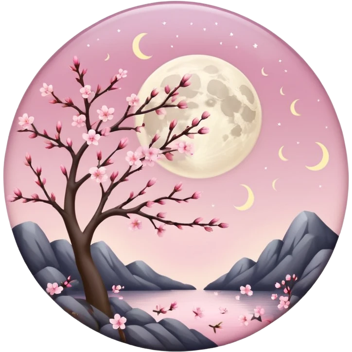 moon sakura emoji