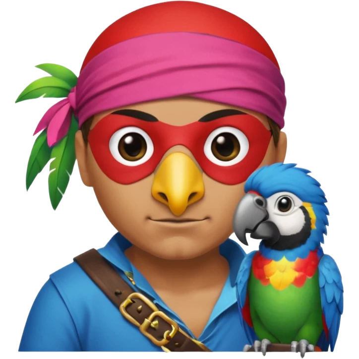 pirate and parrot emoji