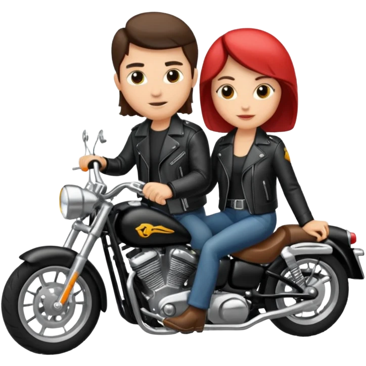 Biker couple emoji