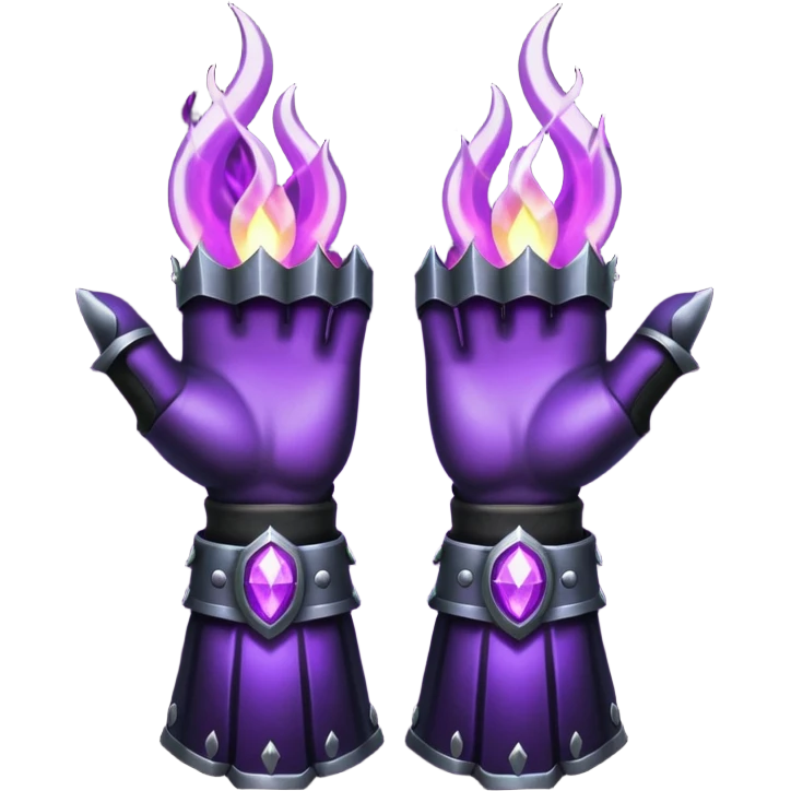 A Discord emoji of a pair of black armored gauntlets holding a ...