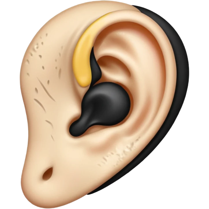Black ear emoji