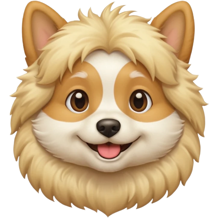 Cute dog blonde emoji