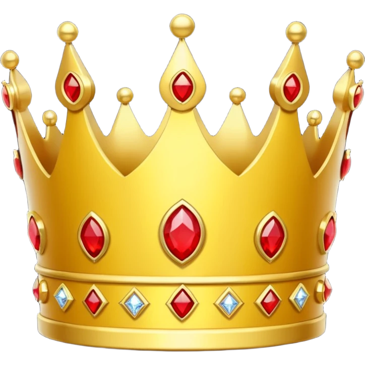 yellow crown with only red gems only lot red gems emoji