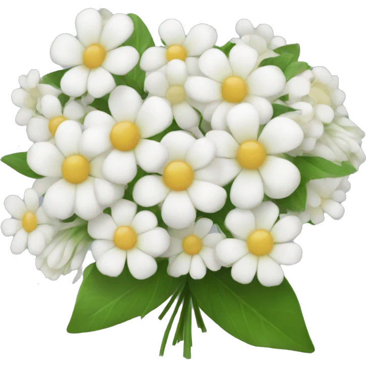 Bunch of white flower with bow emoji