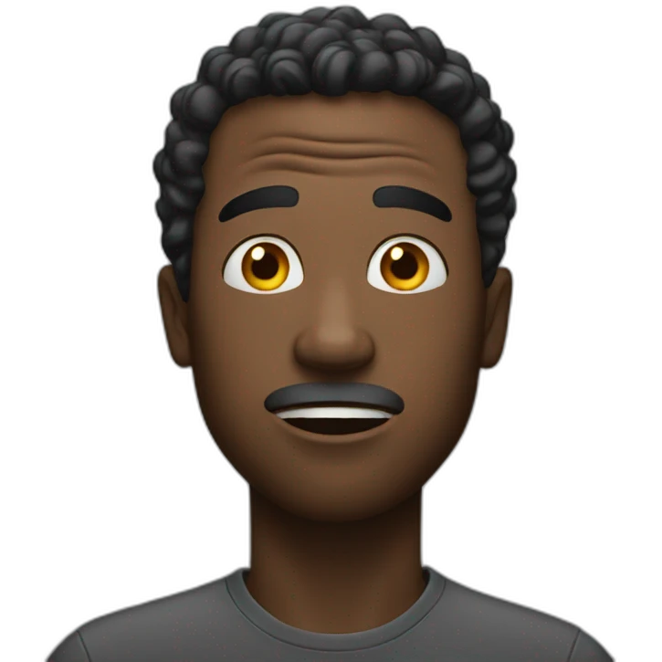 amazed black man emoji