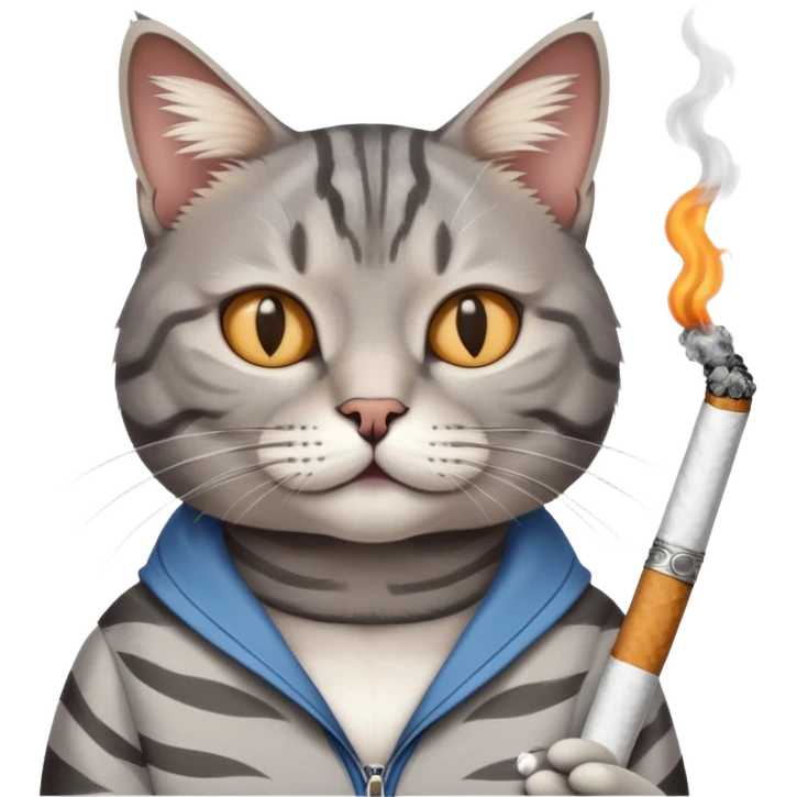 cat with cigarettes  emoji