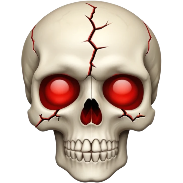 Skull With red border of the emoji emoji