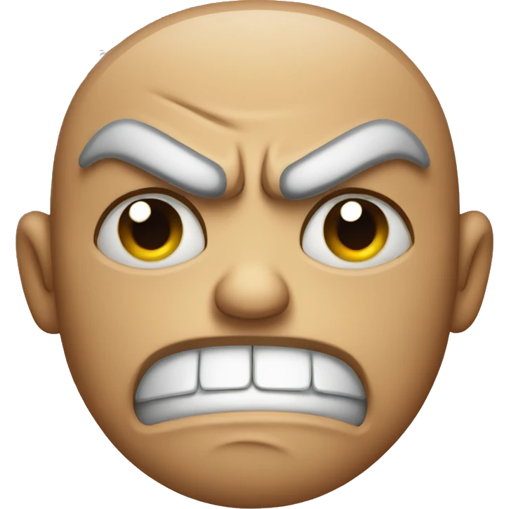 Angry face emoji