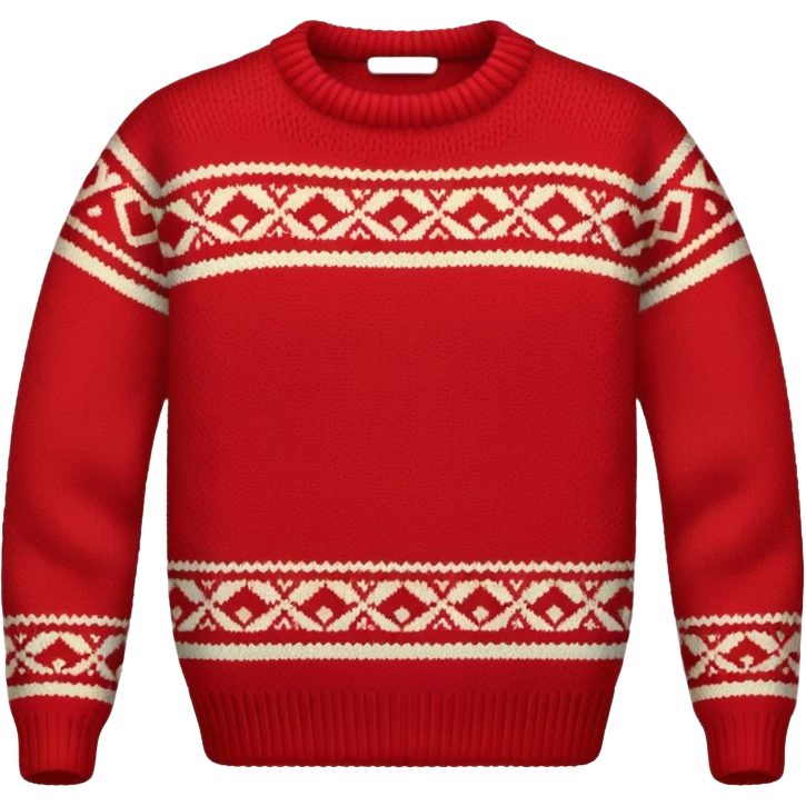 patterned red sweater emoji
