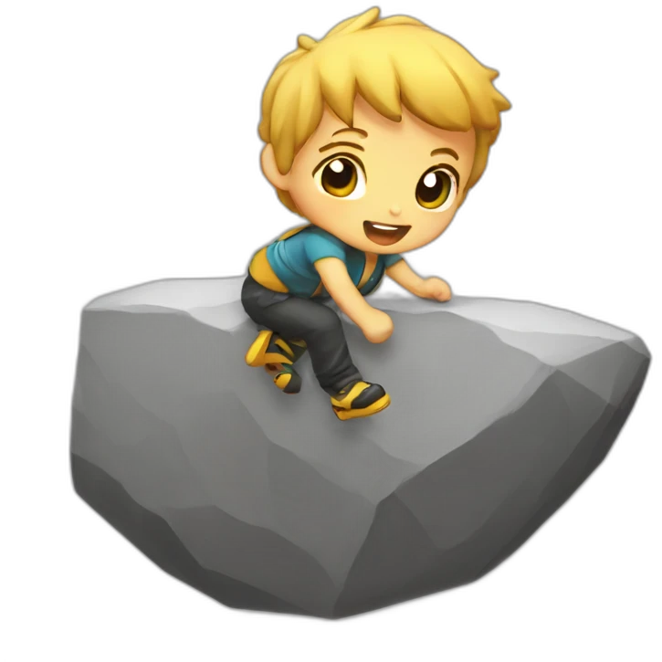 indoor bouldering chibi emoji