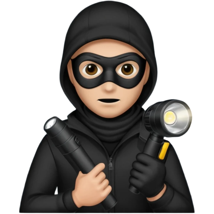 A burglar emoji