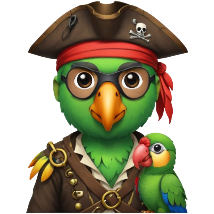 pirate and parrot emoji
