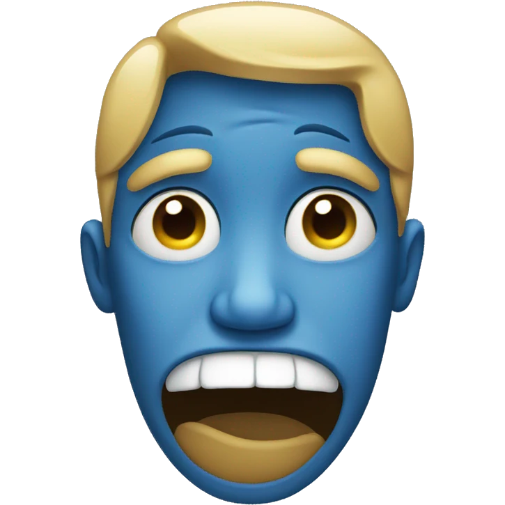 crying blue face emoji