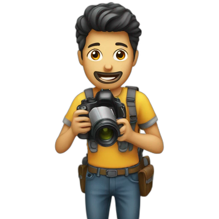 Photographer eating  emoji