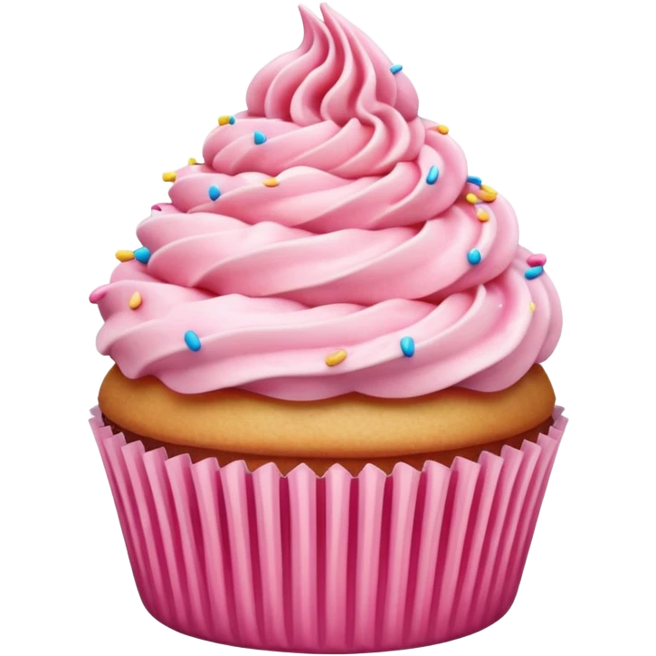 Cupcake with pink icing emoji