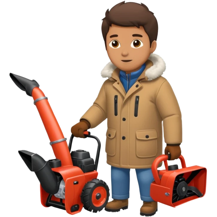 Man with Snowblower emoji