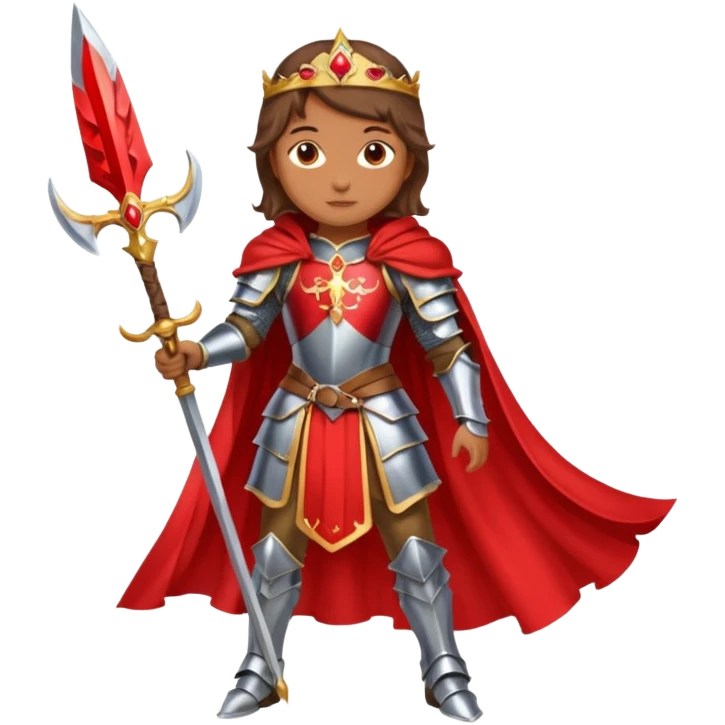 Renaissance princess knight on horse emoji