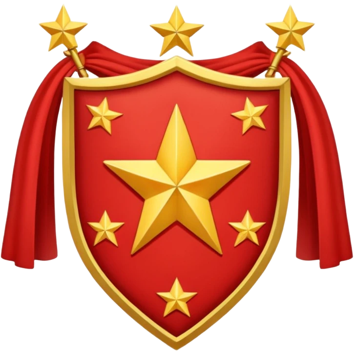 red 5 stars coat of arms emoji