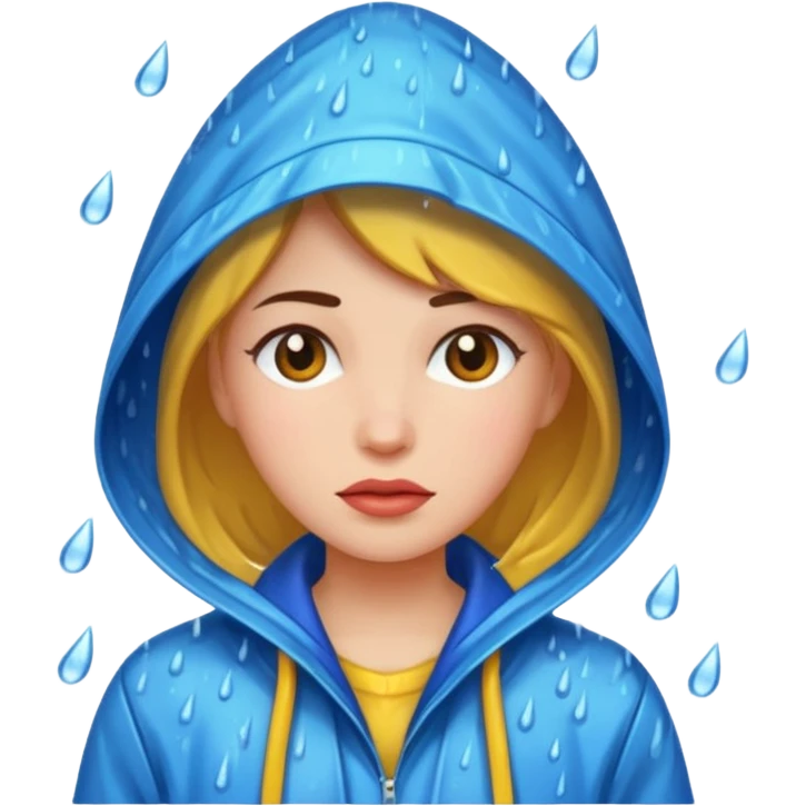 woman caught in the rain emoji