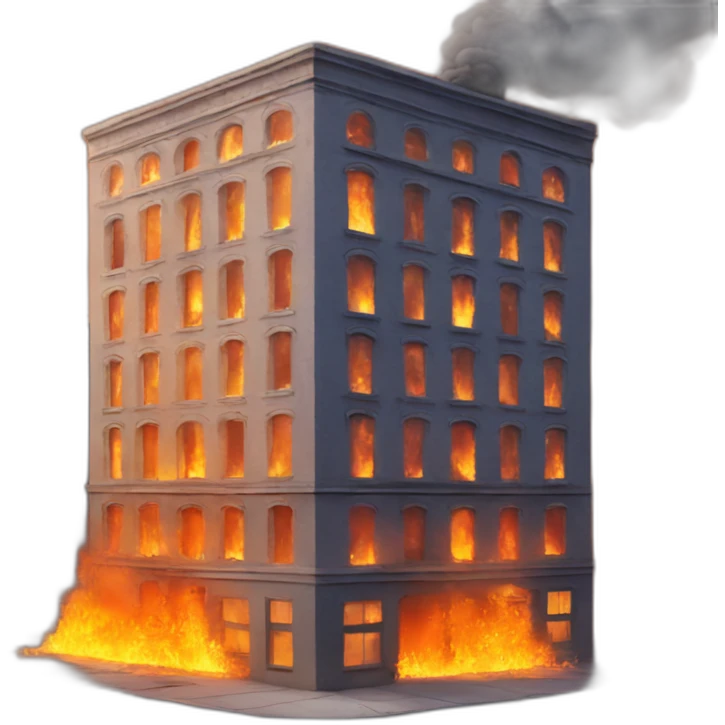 Building in fire emoji