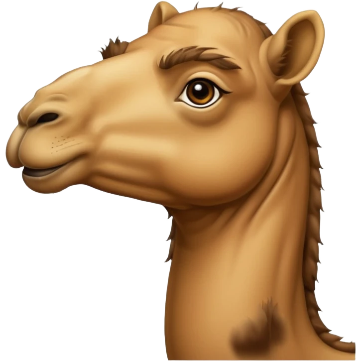 High resolution camel without fur emoji