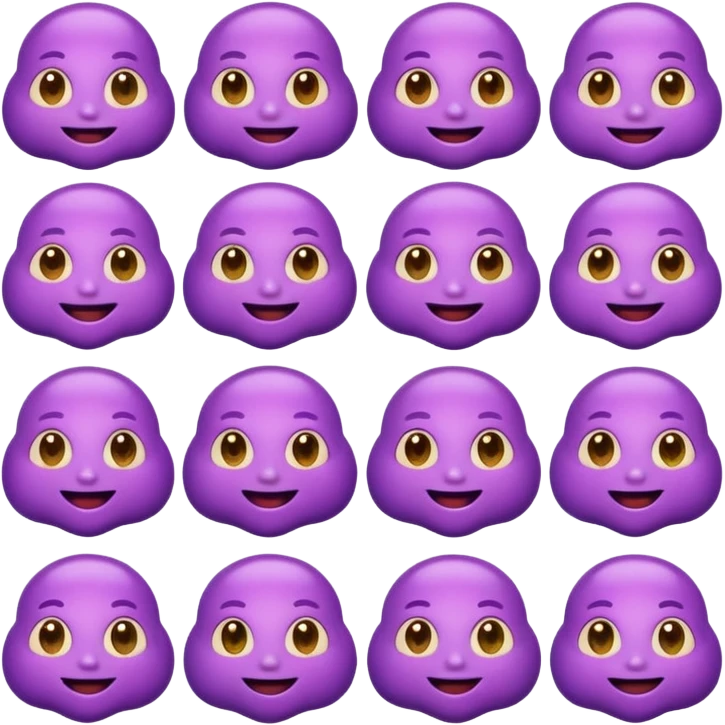 Army of purple goo faces  emoji