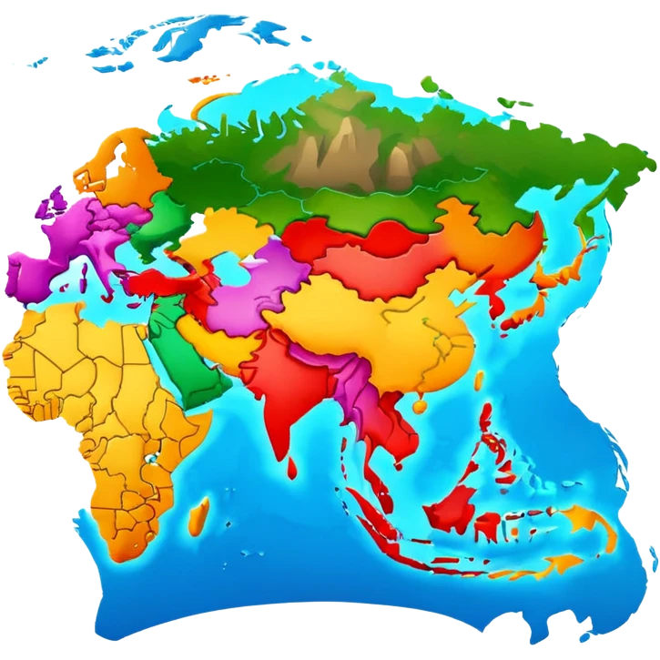 asia map emoji