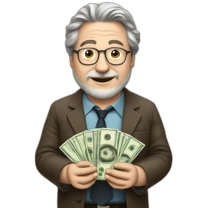 silly kolomoisky with money in hands emoji