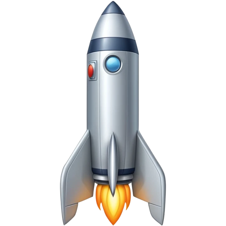 space rocket with only one window and one engene emoji