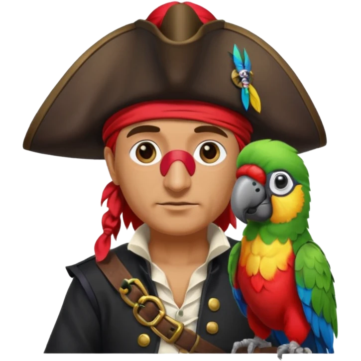 pirate and parrot emoji