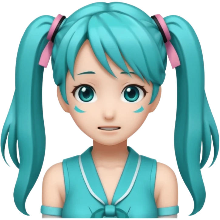 Hatsune Miku  embarrassed twintail emoji