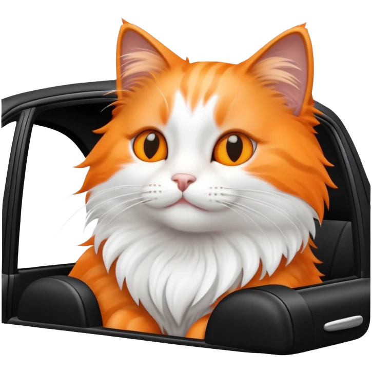 Cat with car emoji