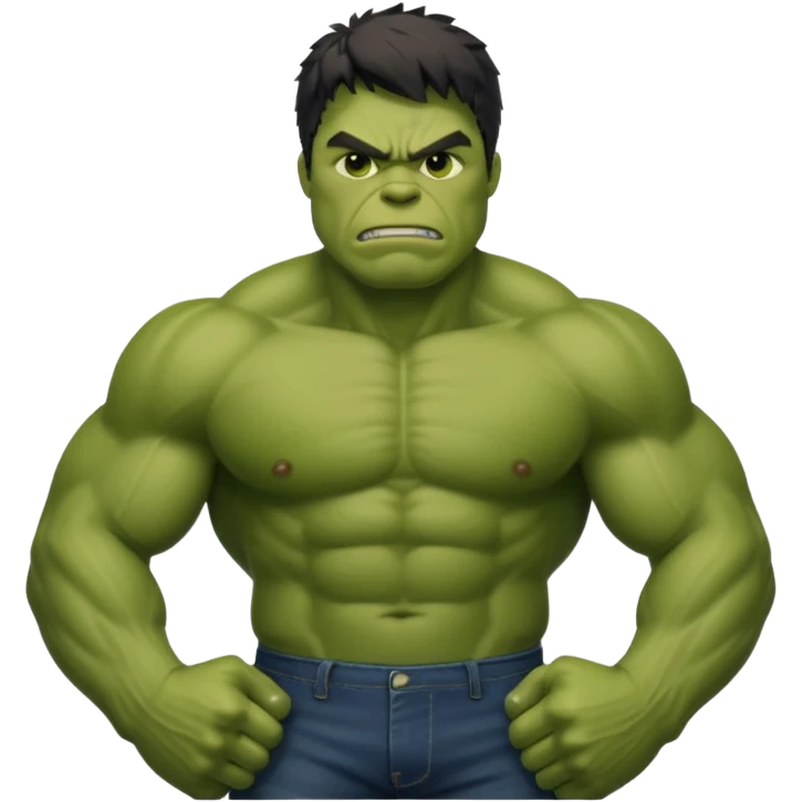 Hulk posing the strongest pose  emoji