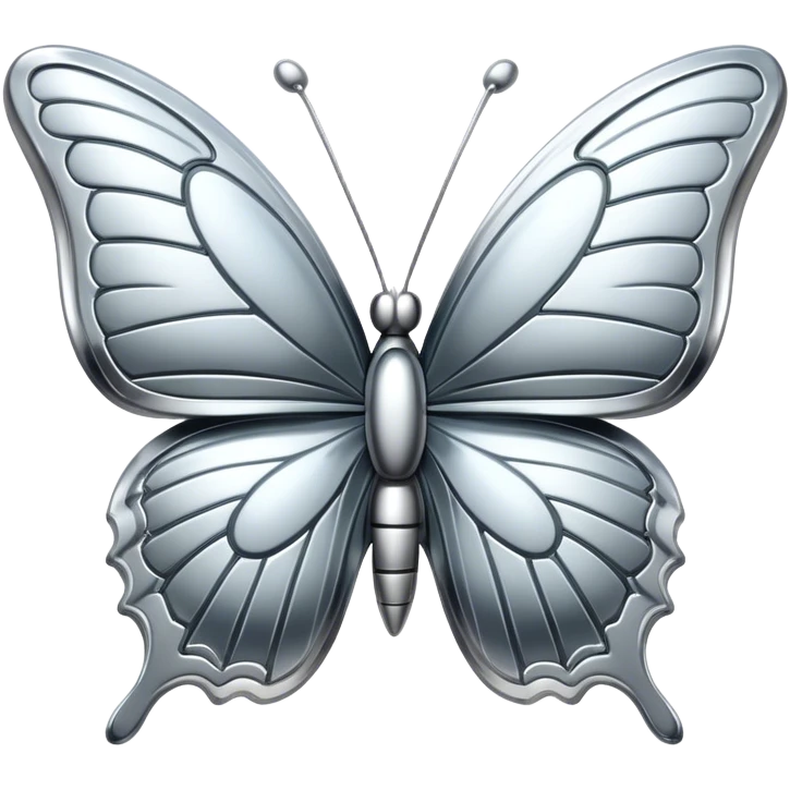 borboleta prata chrome emoji
