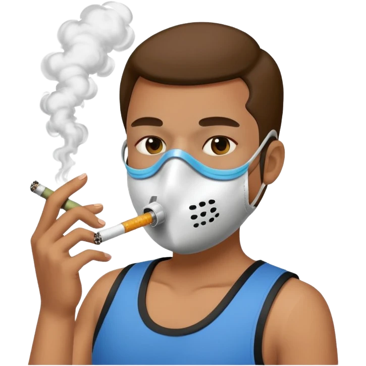 Smoking a noz tank emoji