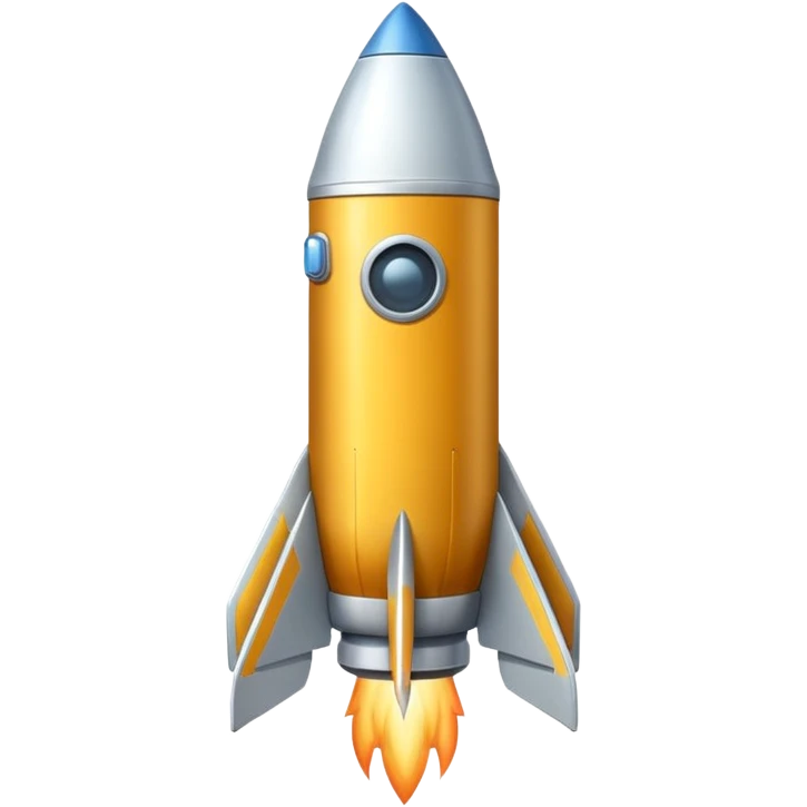 white rocket emoji