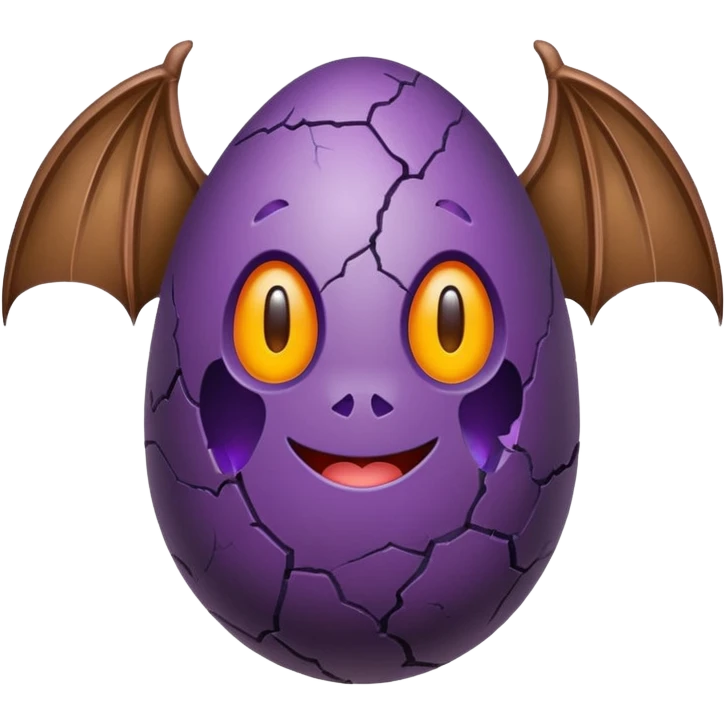 easter egg with bat emoji