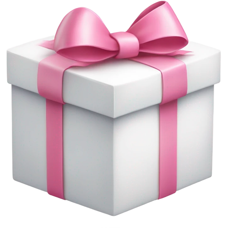 white box gift with pink bow emoji