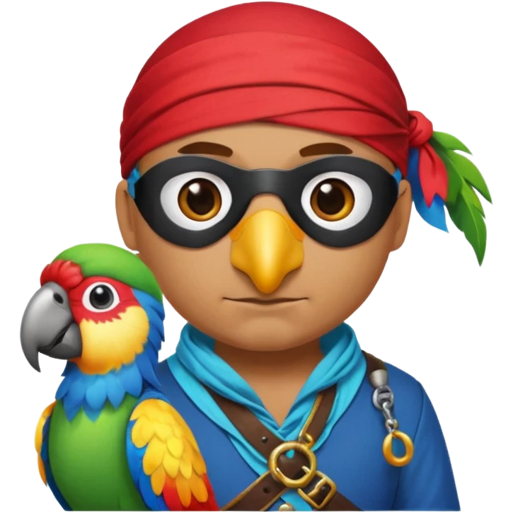 pirate and parrot emoji