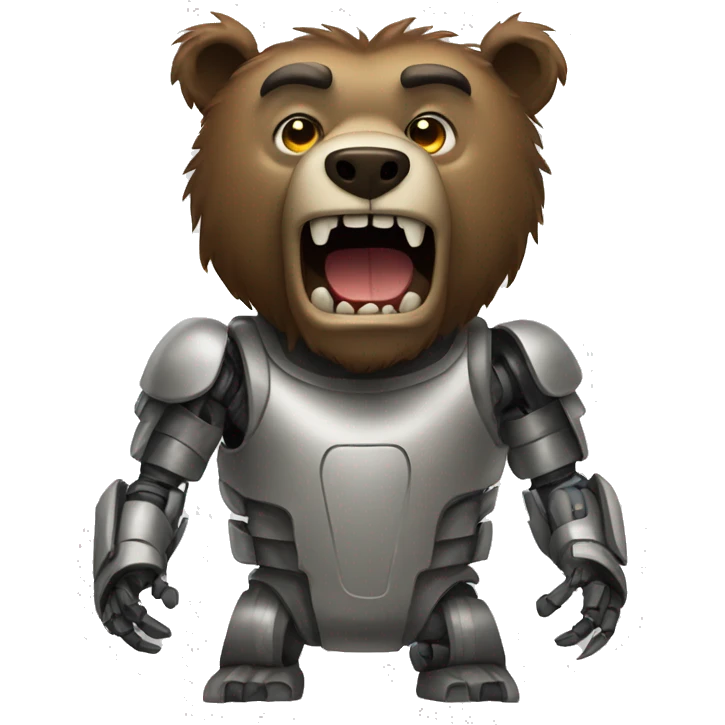 Robot - ferocious - grizzly  emoji