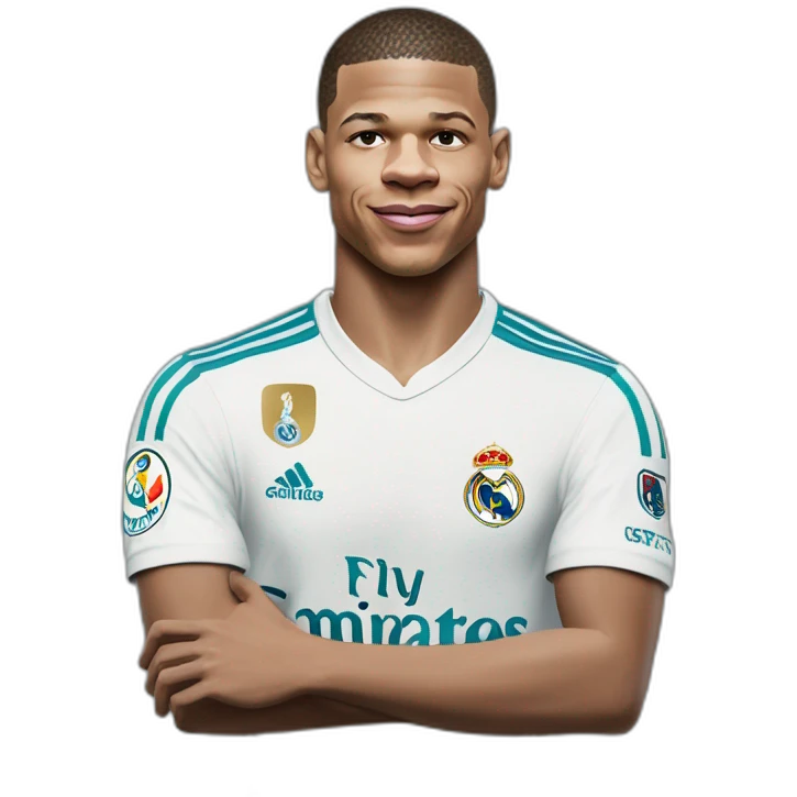 Mbappé avec un maillot du Real Madrid emoji