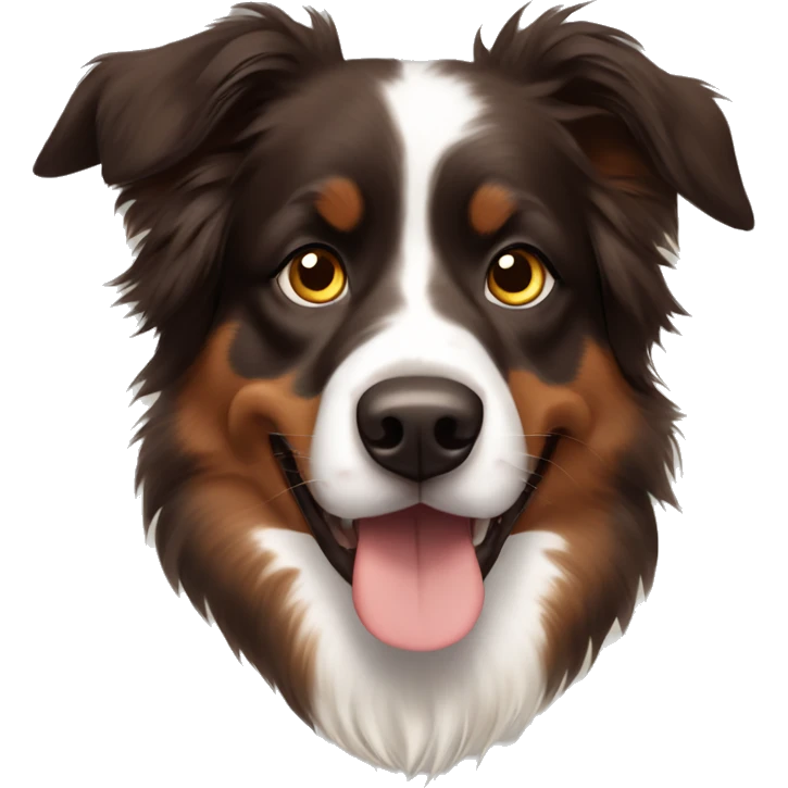Dark Brown Australian shepherd  emoji