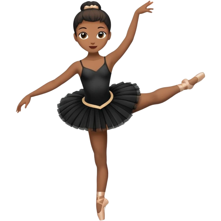 full body balet with black tutu emoji