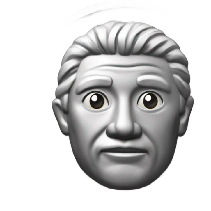 A silver coin 100 clay 3d emoji