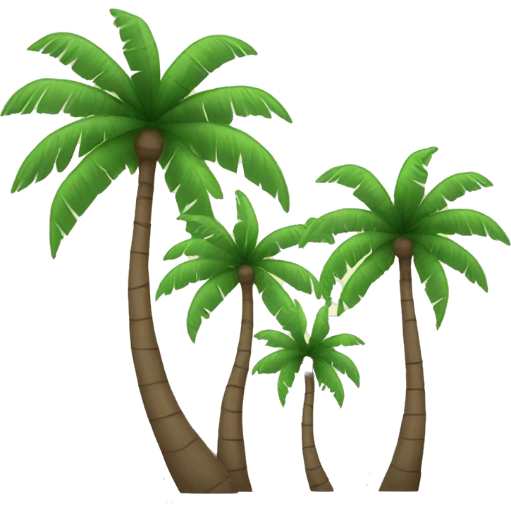 Three coconut trees  emoji