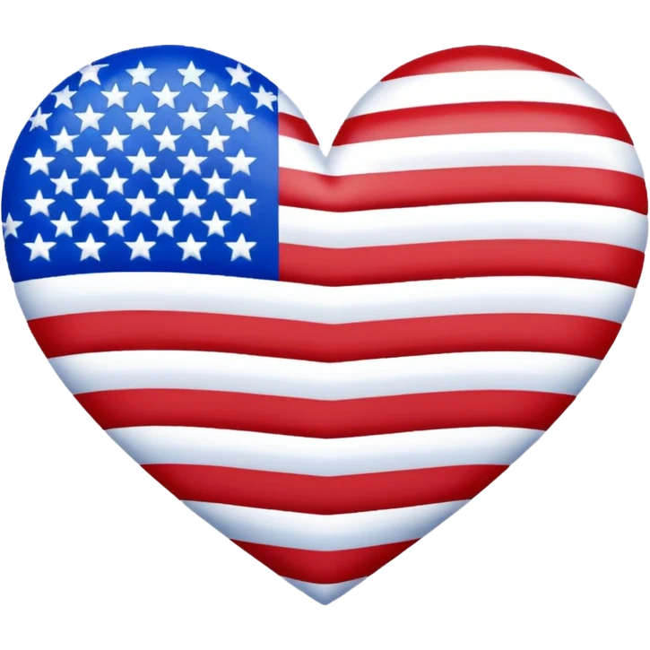 American flag heart emoji