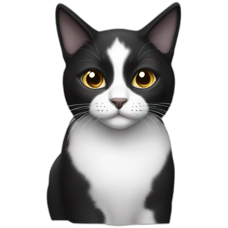 Black and White cat emoji